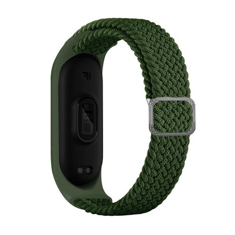 Strap-it® Strap-it Xiaomi Mi Band 7 geflochtenes Armband (Grün)