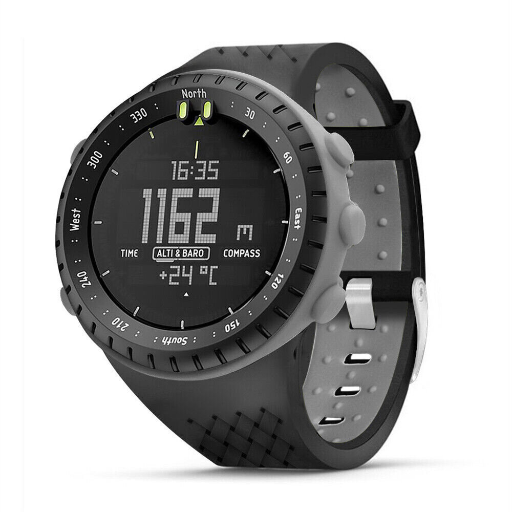 Strap-it® Strap-it Suunto Core Sportarmband (Schwarz/Grau)