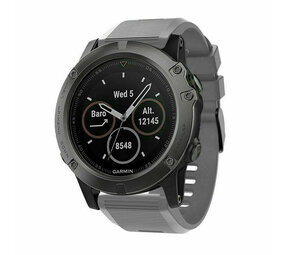 Strap-it® Garmin Fenix 5x / 6x Silikonarmband (Grau) Strap-it® Garmin Fenix 5x / 6x Silikonarmband (Grau)