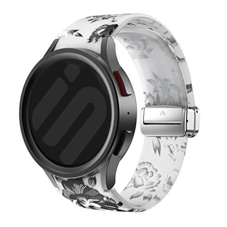Strap-it® Strap-it Transparent Flower Samsung Galaxy Watch 6 44mm magnetisches armband