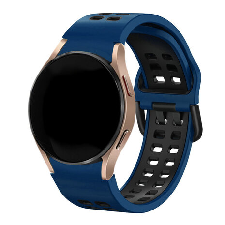 Strap-it® Strap-it Samsung Galaxy Watch 5 40mm Sport 'Square' Armband (Dunkelblau/Schwarz)