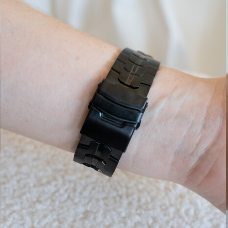 Strap-it® Strap-it Samsung Galaxy Watch 5 40mm Stahl 'Iron' Armband (Schwarz) Strap-it® Strap-it Samsung Galaxy Watch 5 40mm Stahl 'Iron' Armband (Schwarz)