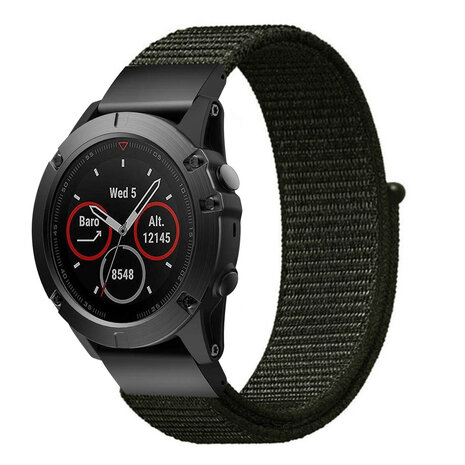 Strap-it® Strap-it Garmin Fenix 5x / 6x Nylonarmband (Armeegrün) Strap-it® Strap-it Garmin Fenix 5x / 6x Nylonarmband (Armeegrün)