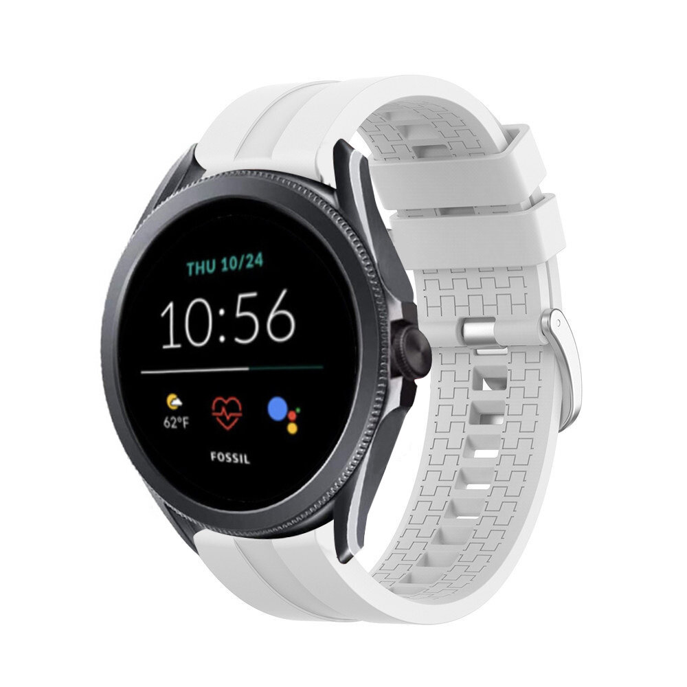Strap-it® Strap-it Fossil Gen 5e 44mm 'Extreme' Silikonarmband (Weiß)