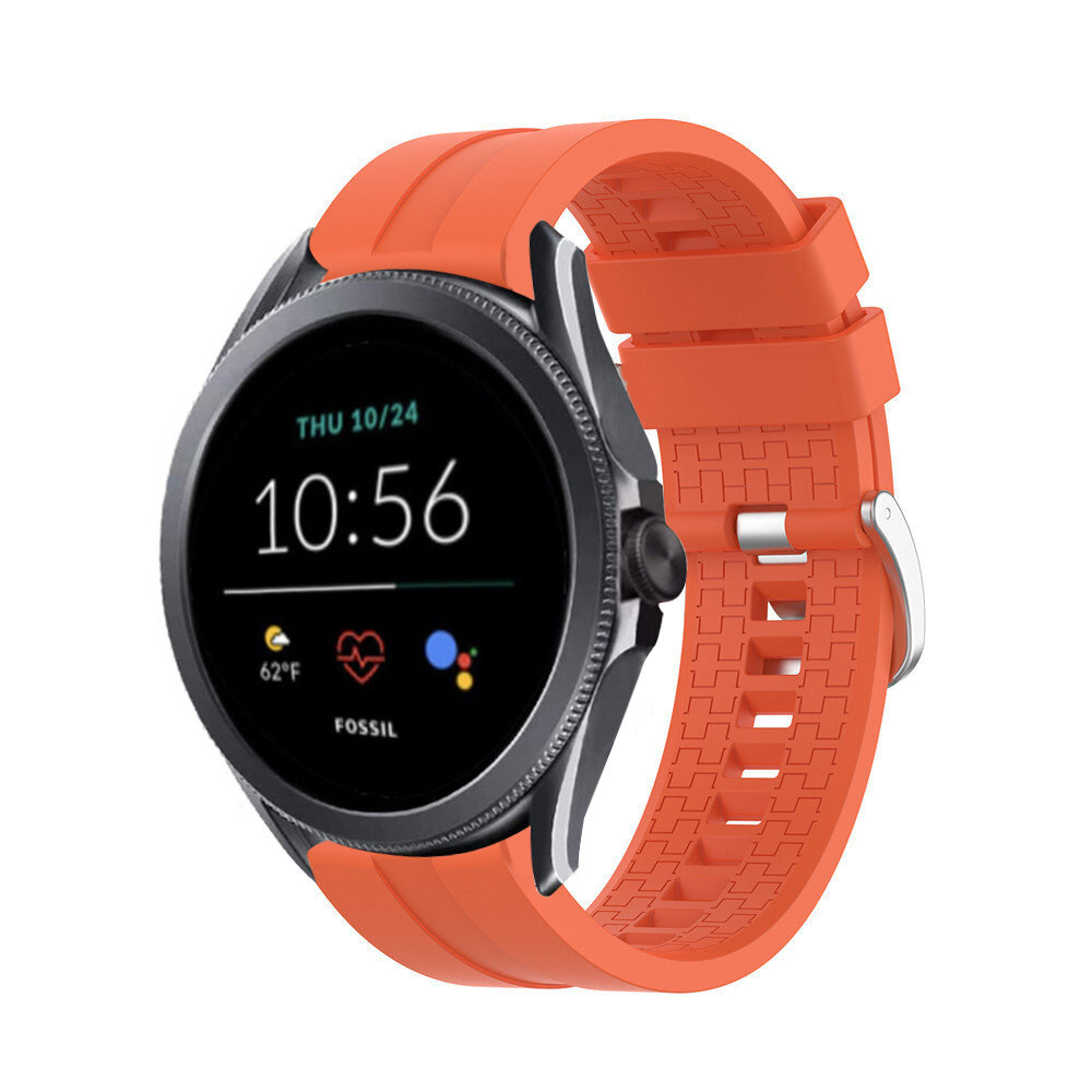 Strap-it® Strap-it Fossil Gen 5e 44mm 'Extreme' Silikonarmband (Orange)
