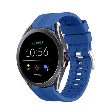 Strap-it® Strap-it Fossil Gen 5e 44mm 'Extreme' Silikonarmband (Blau) Strap-it® Strap-it Fossil Gen 5e 44mm 'Extreme' Silikonarmband (Blau)