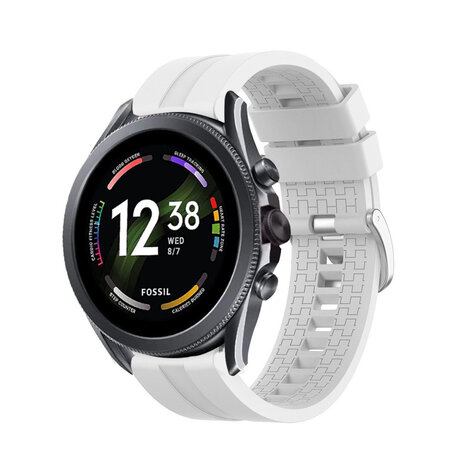 Strap-it® Strap-it Fossil Gen 6 44mm 'Extreme' Silikonarmband (Weiß)