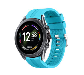 Strap-it® Fossil Gen 6 44mm 'Extreme' Silikonarmband (Hellblau) Strap-it® Fossil Gen 6 44mm 'Extreme' Silikonarmband (Hellblau)