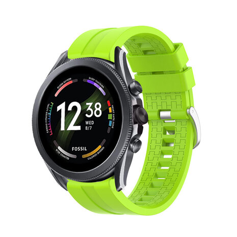 Strap-it® Strap-it Fossil Gen 6 44mm 'Extreme' Silikonarmband (Lime)
