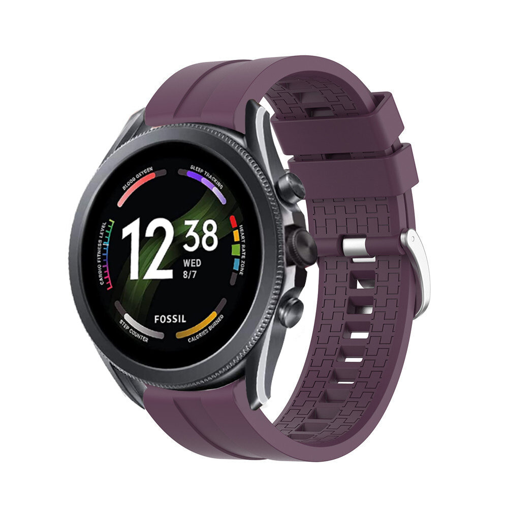 Strap-it® Strap-it Fossil Gen 6 44mm 'Extreme' Silikonarmband (Violet)