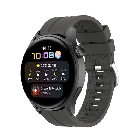 Strap-it® Strap-it Huawei Watch 3 (Pro) 'Extreme' Silikonarmband (Dunkelgrau)