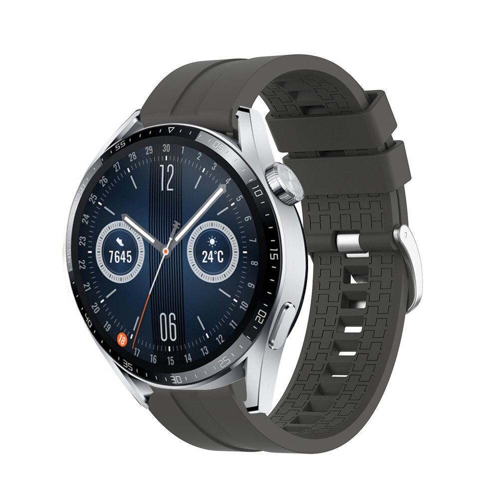 Strap-it® Strap-it Huawei Watch GT 3 46mm 'Extreme' Silikonarmband (Dunkelgrau)