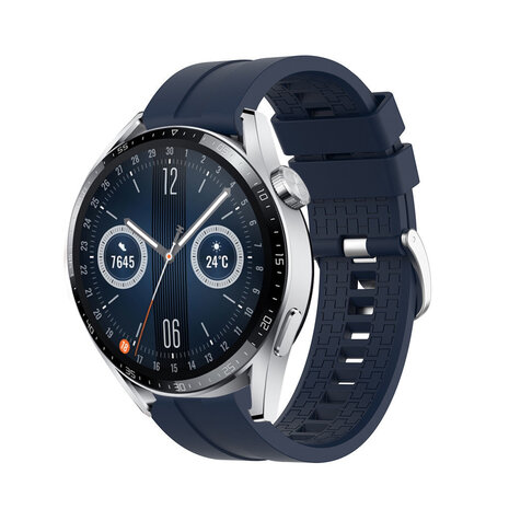 Strap-it® Strap-it Huawei Watch GT 3 46mm 'Extreme' Silikonarmband (Dunkelblau)