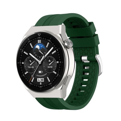 Strap-it® Strap-it Huawei Watch GT 3 Pro 46mm 'Extreme' Silikonarmband (Armeegrün)