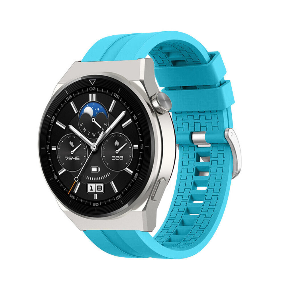 Strap-it® Strap-it Huawei Watch GT 3 Pro 46mm 'Extreme' Silikonarmband (Hellblau)