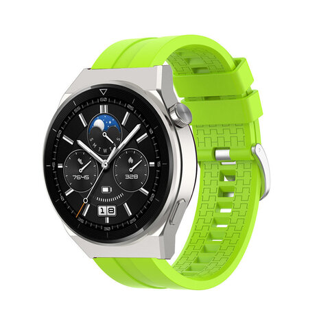 Strap-it® Strap-it Huawei Watch GT 3 Pro 46mm 'Extreme' Silikonarmband (Lime)