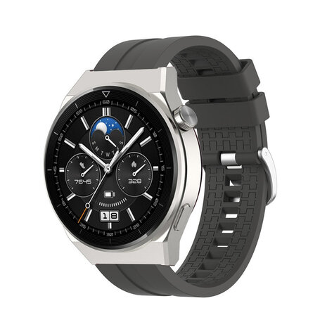 Strap-it® Strap-it Huawei Watch GT 3 Pro 46mm 'Extreme' Silikonarmband (Dunkelgrau)