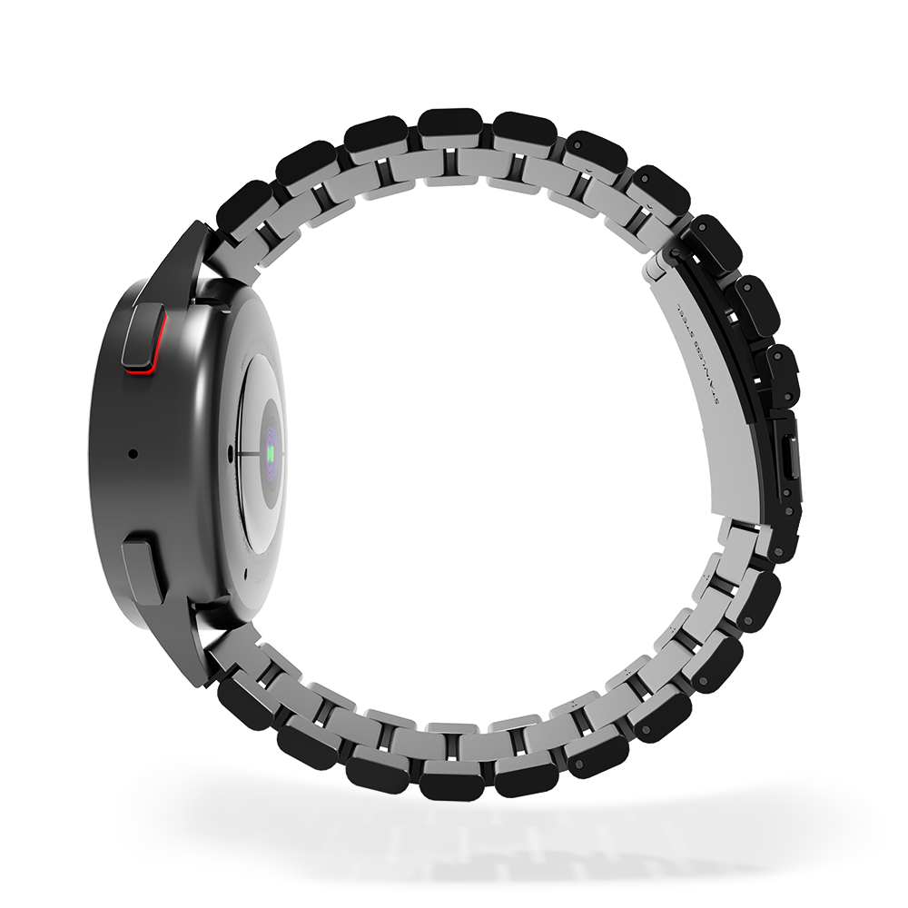 Strap-it® Strap-it Xiaomi Amazfit GTS Stahlarmband (Dunkelgrau)