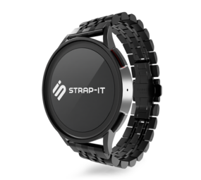 Strap-it® Samsung Galaxy Watch 3 41mm Duo Stahlgliederband (Schwarz) Strap-it® Samsung Galaxy Watch 3 41mm Duo Stahlgliederband (Schwarz)