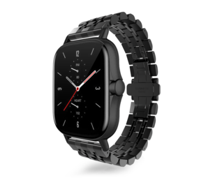 Strap-it® Xiaomi Amazfit GTS Duo Stahlgliederband (Schwarz) Strap-it® Xiaomi Amazfit GTS Duo Stahlgliederband (Schwarz)