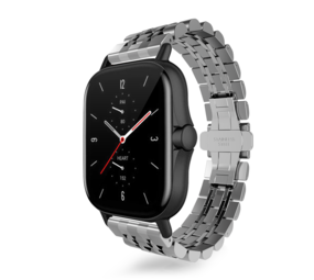 Strap-it® Amazfit GTS 3 Duo Stahlgliederband (Silber) Strap-it® Amazfit GTS 3 Duo Stahlgliederband (Silber)