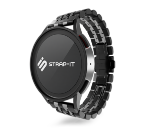 Strap-it© Huawei Watch GT Runner Duo Gliederarmband (Schwarz/Silber) Strap-it© Huawei Watch GT Runner Duo Gliederarmband (Schwarz/Silber)