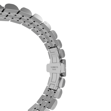 Strap-it© Strap-it Samsung Galaxy Watch 3 45mm Duo Gliederarmband (Silber) Strap-it© Strap-it Samsung Galaxy Watch 3 45mm Duo Gliederarmband (Silber)