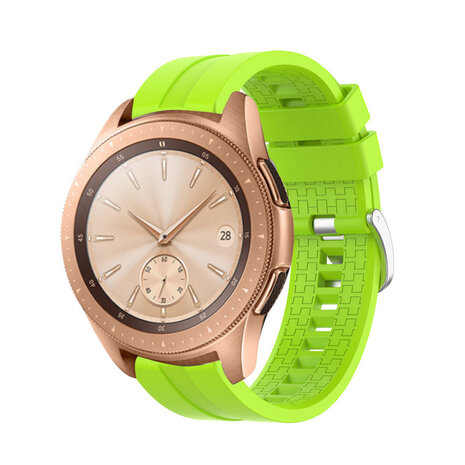 Strap-it® Strap-it Samsung Galaxy Watch 42mm 'Extreme' Silikonarmband (Lime)