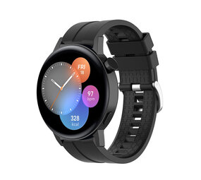 Strap-it® Huawei Watch GT 3 42mm 'Extreme' Silikonarmband (Schwarz) Strap-it® Huawei Watch GT 3 42mm 'Extreme' Silikonarmband (Schwarz)