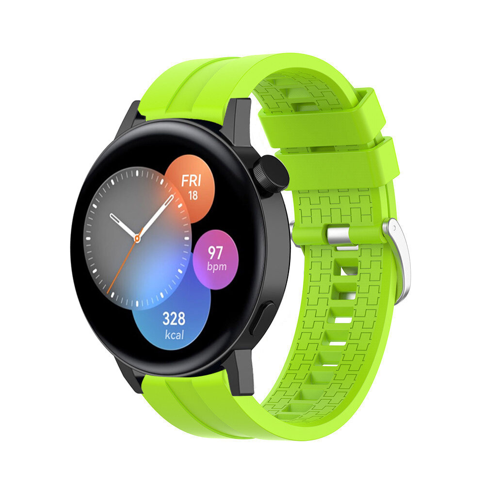 Strap-it® Strap-it Huawei Watch GT 3 42mm 'Extreme' Silikonarmband (Lime)