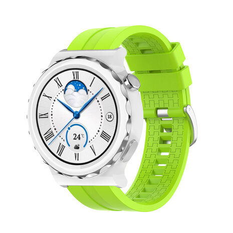 Strap-it® Strap-it Huawei Watch GT 3 Pro 43mm 'Extreme' Silikonarmband (Lime)