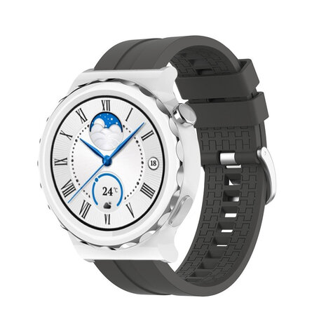 Strap-it® Strap-it Huawei Watch GT 3 Pro 43mm 'Extreme' Silikonarmband (Dunkelgrau)