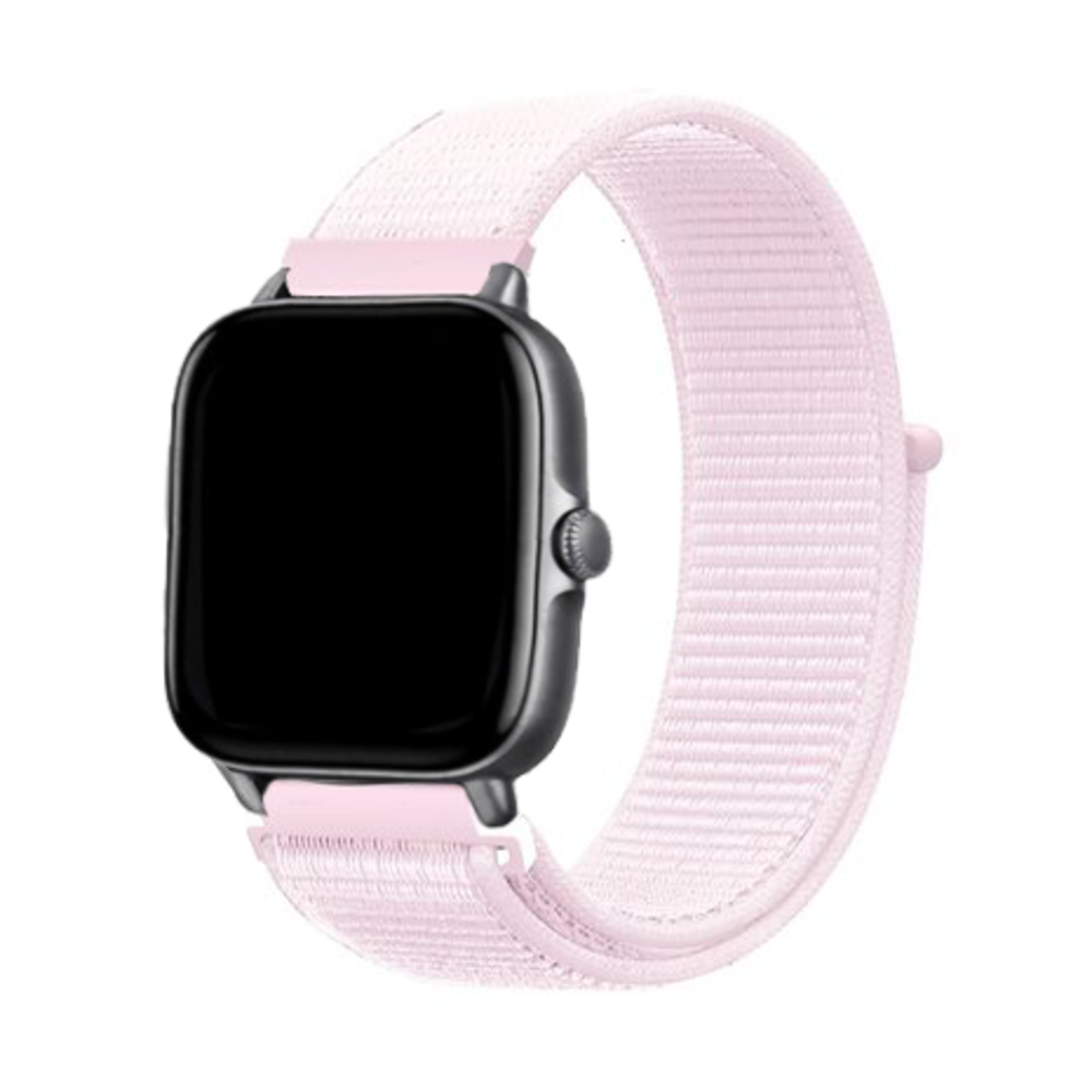 Strap-it® Strap-it Xiaomi Amazfit Bip Nylonarmband (Hellrosa)