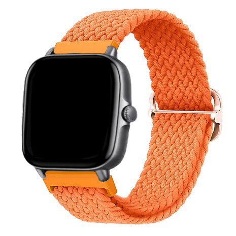 Strap-it® Strap-it Amazfit GTS 2 verstellbares gewebtes Nylonarmband (Orange)