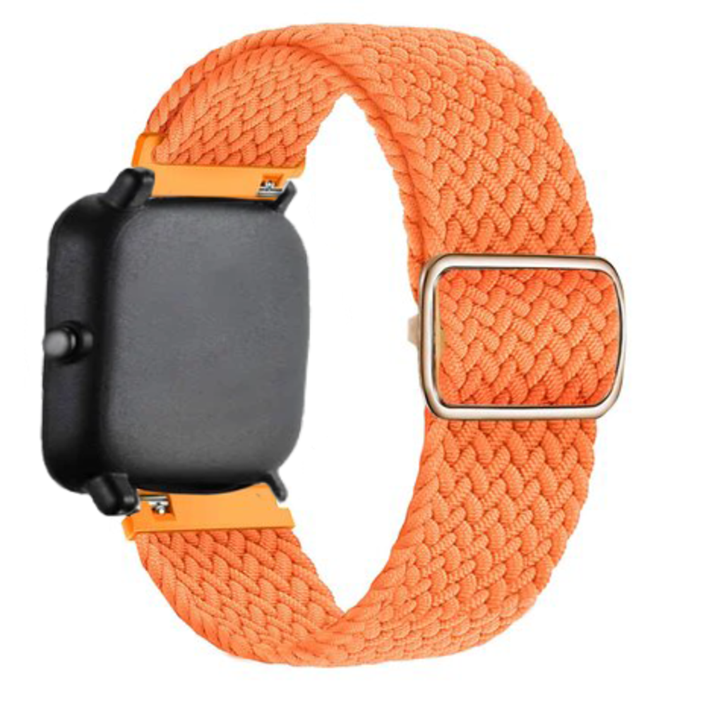 Strap-it® Strap-it Amazfit GTS 2 verstellbares gewebtes Nylonarmband (Orange)