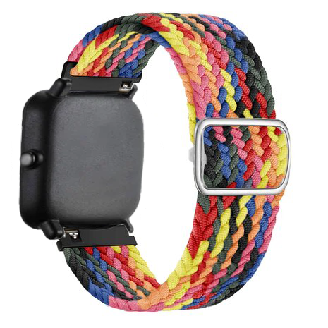 Strap-it® Strap-it Amazfit GTS 3 verstellbares gewebtes Nylonarmband (Mehrfarben)