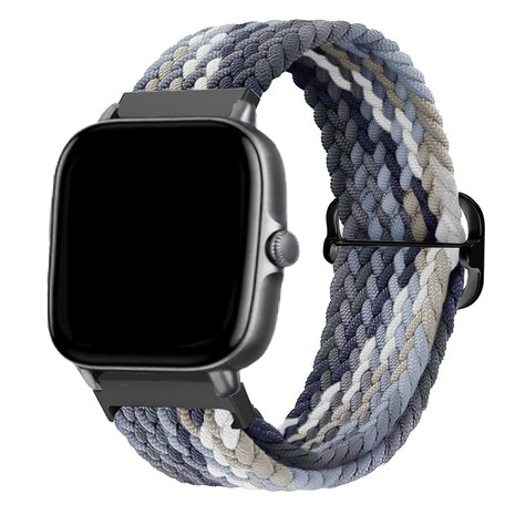 Strap-it® Strap-it Xiaomi Amazfit GTS verstellbares gewebtes Nylonarmband (Mandala Schwarz)