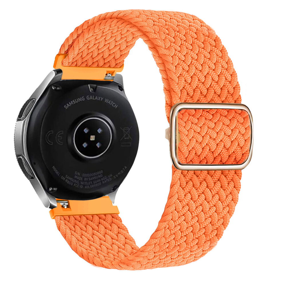 Strap-it® Strap-it Huawei Watch GT 2 Pro verstellbares gewebtes Nylonarmband (Orange)