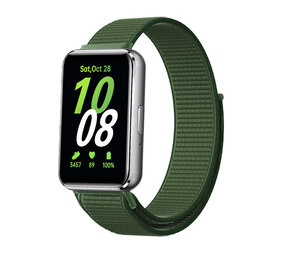 Strap-it® Samsung Galaxy Fit 3 Nylonarmband (Grün) Strap-it® Samsung Galaxy Fit 3 Nylonarmband (Grün)