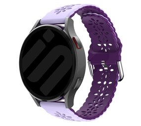 Strap-it® Samsung Galaxy Watch 4 - 40mm Silikonarmband mit Muster (Lila/Violet) Strap-it® Samsung Galaxy Watch 4 - 40mm Silikonarmband mit Muster (Lila/Violet)