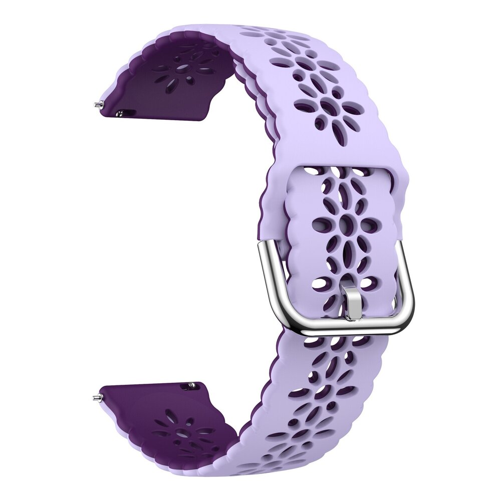 Strap-it® Strap-it Samsung Galaxy Watch 6 Classic 43mm Silikonarmband mit Muster (Lila/Violet)