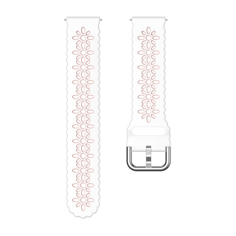 Strap-it® Strap-it Samsung Galaxy Watch 6 Classic 47mm Silikonarmband mit Muster (Weiß/Rosa) Strap-it® Strap-it Samsung Galaxy Watch 6 Classic 47mm Silikonarmband mit Muster (Weiß/Rosa)