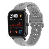 Strap-it® Amazfit GTS 3 Silikonarmband mit Muster (Grau) Strap-it® Amazfit GTS 3 Silikonarmband mit Muster (Grau)