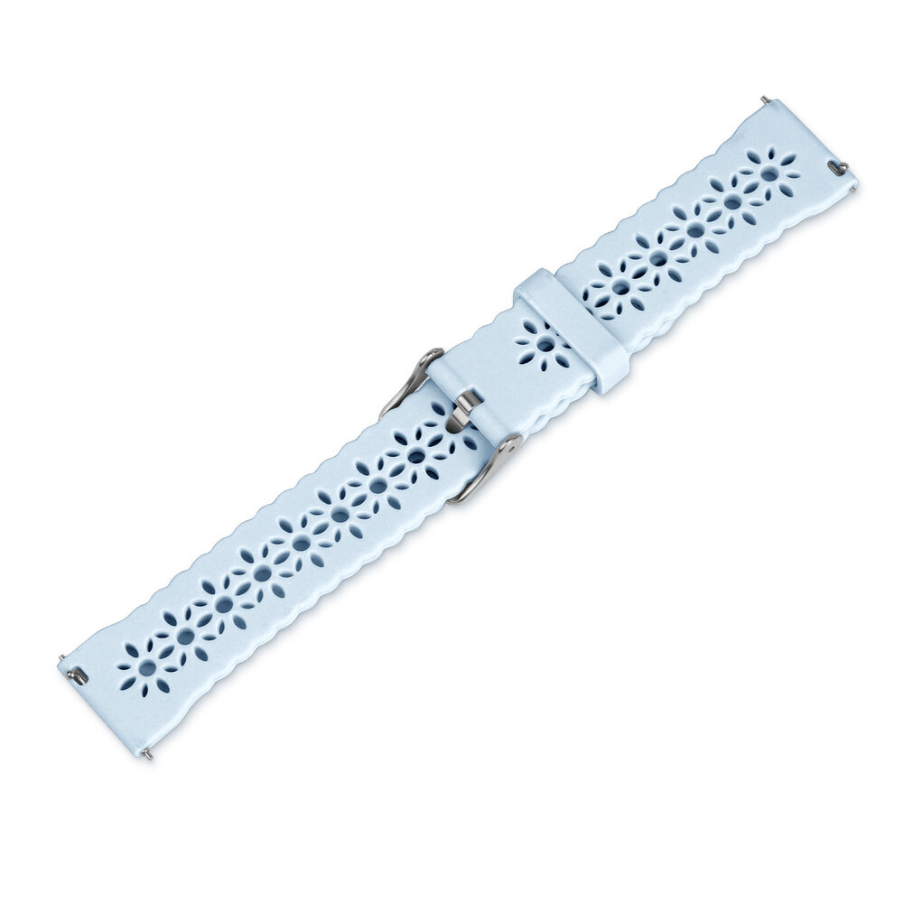 Strap-it® Strap-it Amazfit GTS 3 Silikonarmband mit Muster (Nebelblau)