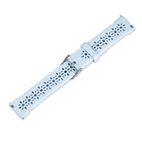 Strap-it® Strap-it Amazfit GTS 3 Silikonarmband mit Muster (Nebelblau)
