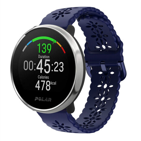 Strap-it® Strap-it Polar Ignite Silikonarmband mit Muster (Dunkelblau)