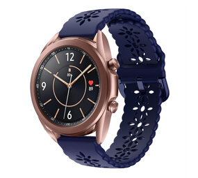 Strap-it® Samsung Galaxy Watch 3 41mm Silikonarmband mit Muster (Dunkelblau) Strap-it® Samsung Galaxy Watch 3 41mm Silikonarmband mit Muster (Dunkelblau)