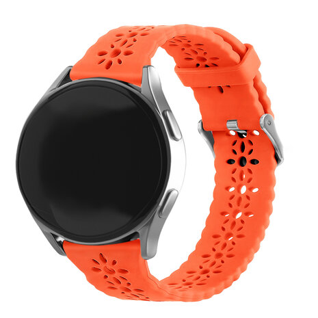 Strap-it® Strap-it Samsung Galaxy Watch 3 41mm Silikonarmband mit Muster (Orange)