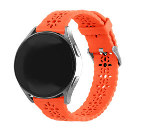 Strap-it® Samsung Galaxy Watch 42mm Silikonarmband mit Muster (Orange) Strap-it® Samsung Galaxy Watch 42mm Silikonarmband mit Muster (Orange)