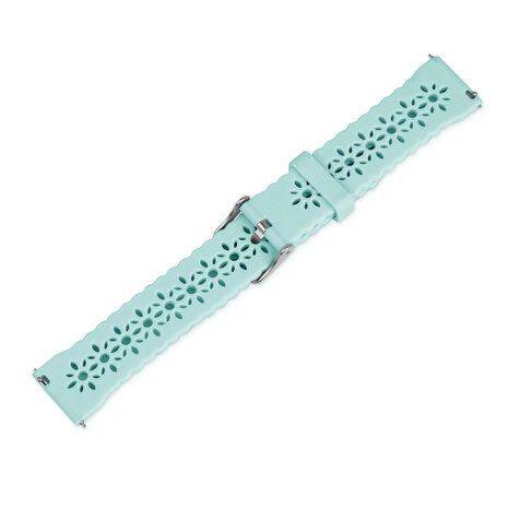 Strap-it® Strap-it Xiaomi Amazfit Bip Silikonarmband mit Muster (Blue Sea Green)